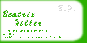 beatrix hiller business card